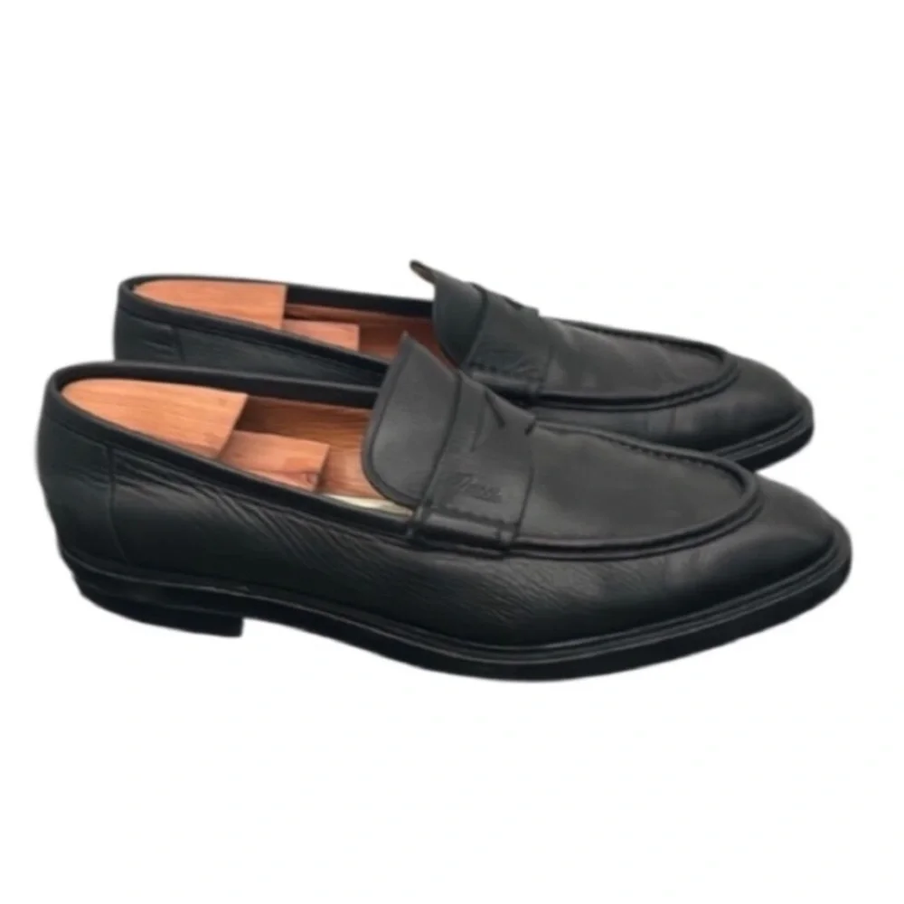 Authentic Gucci luxury designer mens signature black leather designer loafers 13